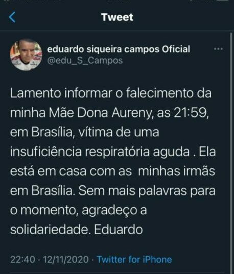 Luto | Morre aos 96 anos dona Aureny Siqueira Campos ex-primeira dama do Tocantins