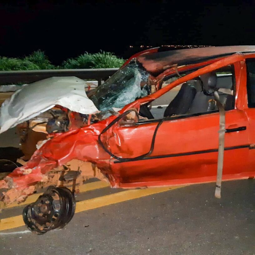 Acidente Fatal | Colisão entre moto e carro na ponte que liga Palmas a Luzimangues mata motociclista